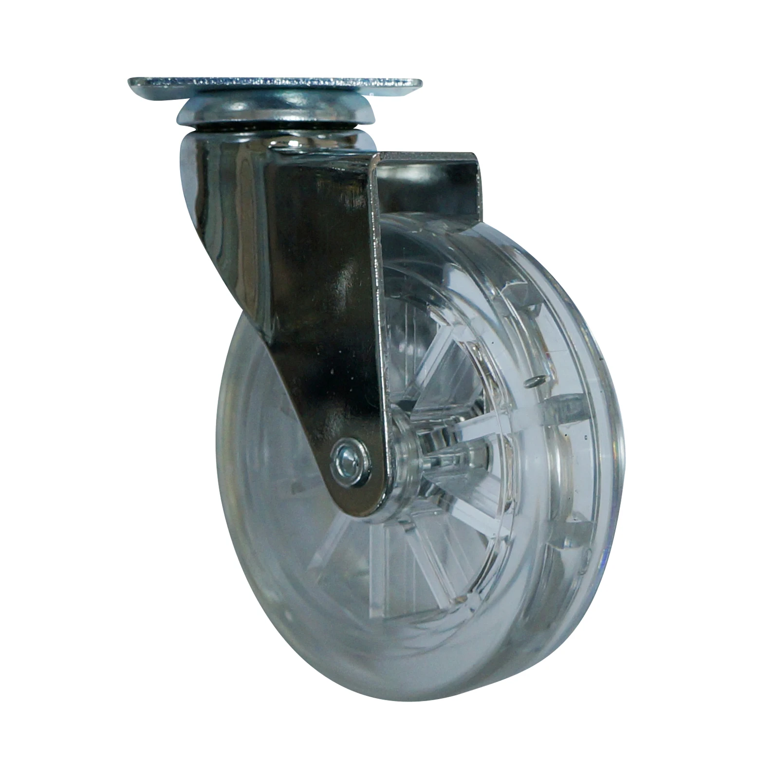4 Inch Swivel Straight Wheel Caster 100 mm Flat Wheels Transparent Furniture Castor with with bearing