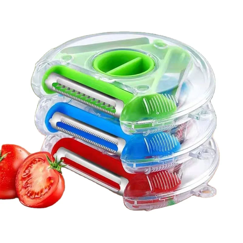 Magic Trio Peeler Set Slicer Stainless Steel Peeler Shredder Julienne Cutter Multi Peel Blade Zesters Grater Kitchen Tool