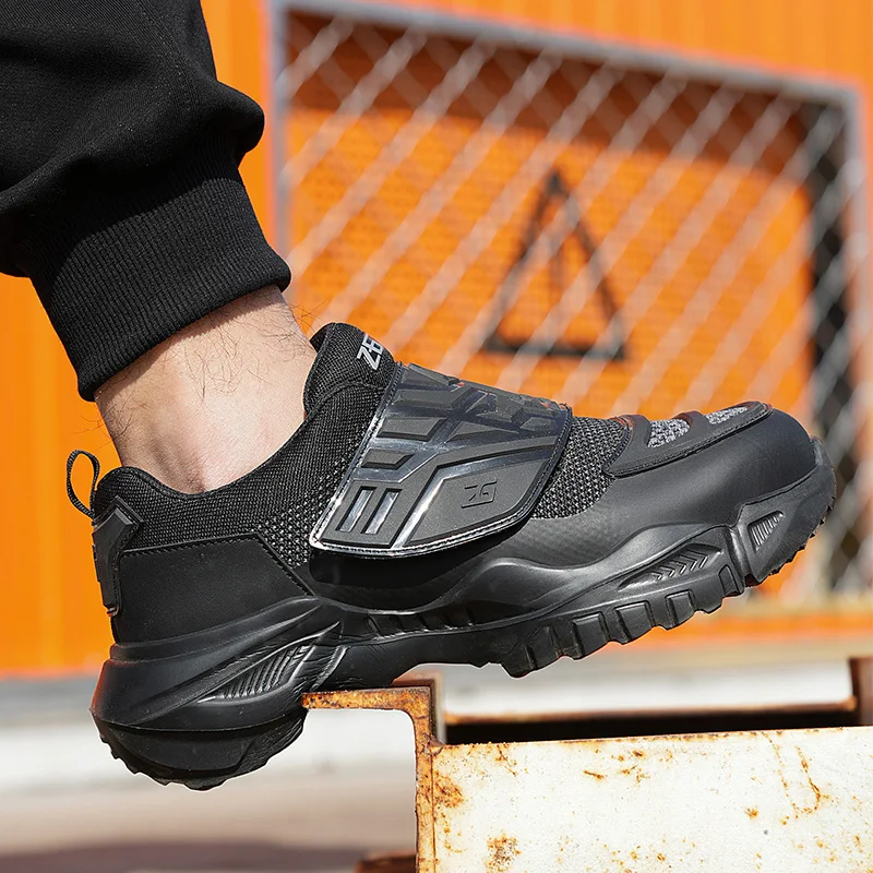 High Quality Summer Security Black Sport Safety Shoes Men