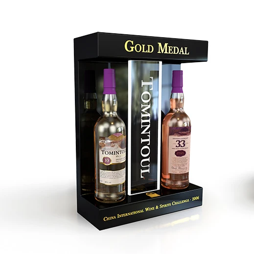 TDP пользовательский акриловый держатель для бутылки стенд дисплей украшение дома Бар СВЕТОДИОДНАЯ подсветка плавающие настенные полки