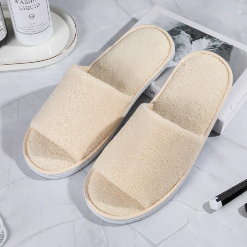 The most popular good-looking soft touch anti-fade non-slip anti-static personalized hotel slippers with logo