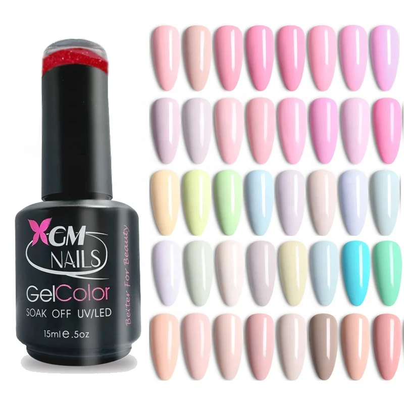 XGM NAILS Nude Series 15ml 36 Color High Pigment Soak Off UV LED Gel Polish for Salon DIY Nail Art