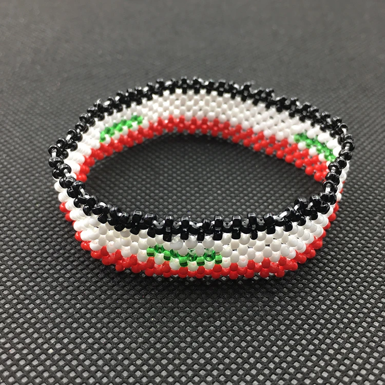 Dazgirl hot selling Palestin country falg beaded bracelets beads flag bracelet trade