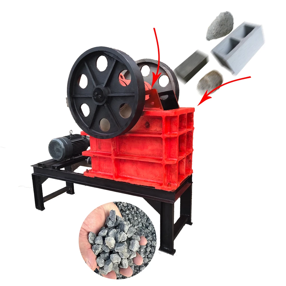 Capacity 3 Tons/Hour 150x250 Small Jaw Crusher Diesel Jaw Crusher With Stable And Reliable Belt Feeding Device