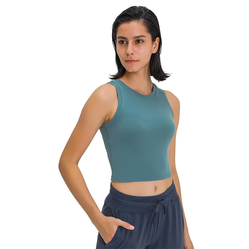 Hot Sale Tiktok Popular Plus Size Women Ladies Jogging Gym Sport Workout Yoga Nylon Spandex Tight Tank Top