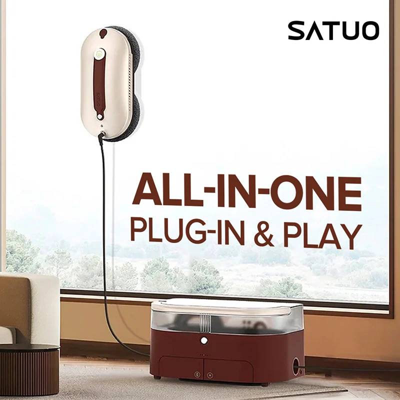 SATUO Best Selling Smart Water Spray Window Cleaning Robot Vacuum Glass Cleaner