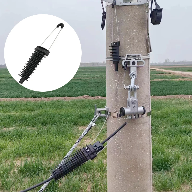aerial strain cable hanging tension clamp anchor ADSS Plastic Clamp For 100m span tension anchor clamp pa1500 pa2000 pa3000