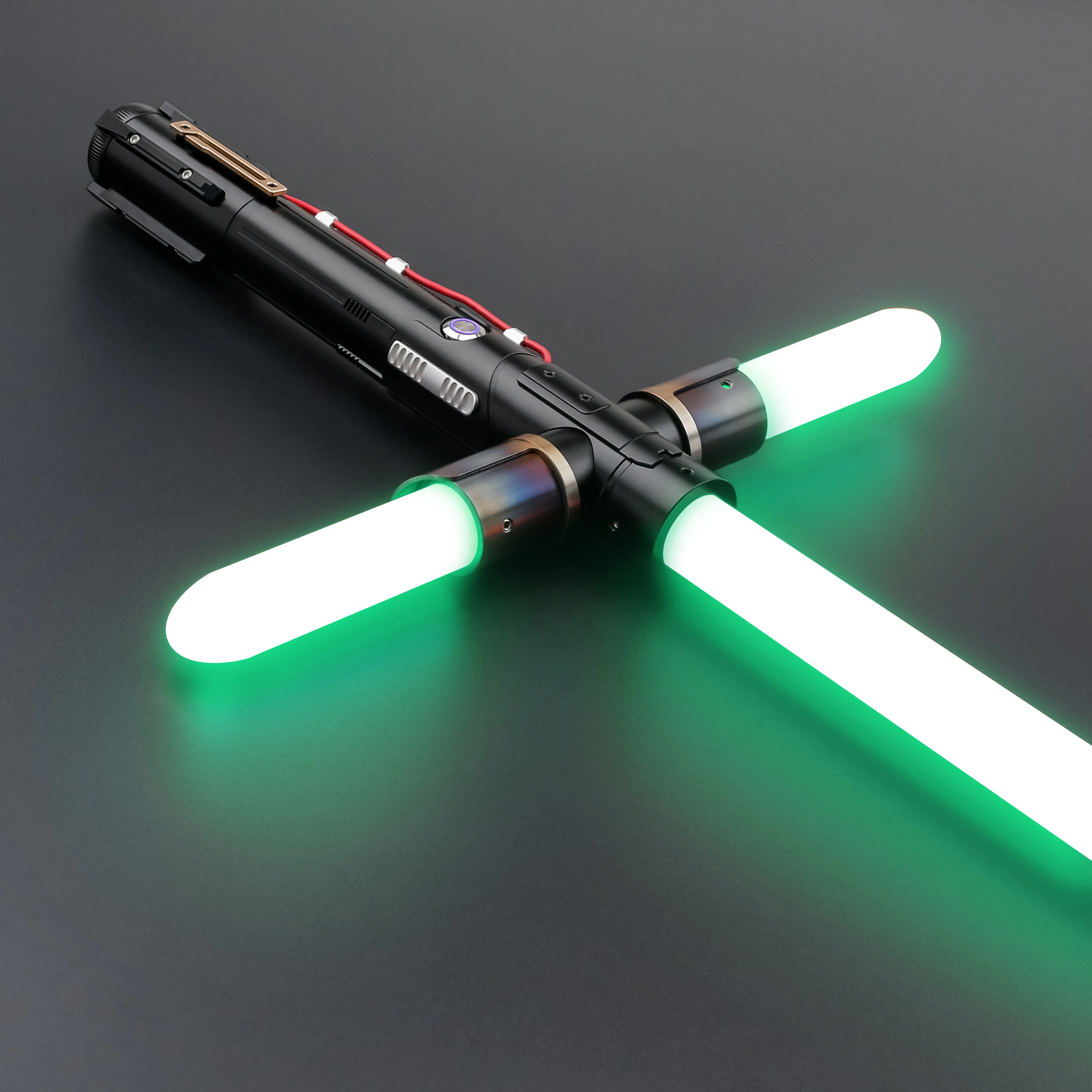 TXQSaber Kylo Ren SE Neopixel lightsaber Blaster Flash on clash High Quality Dueling Light Saber metal hilt sword toys cosplay