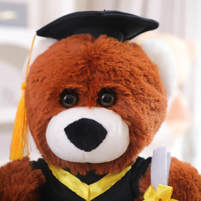 Super Soft Little Baby Graduation Teddy Bear Cute Fabric And Long Plush Embroidered Features For Birthday Fun