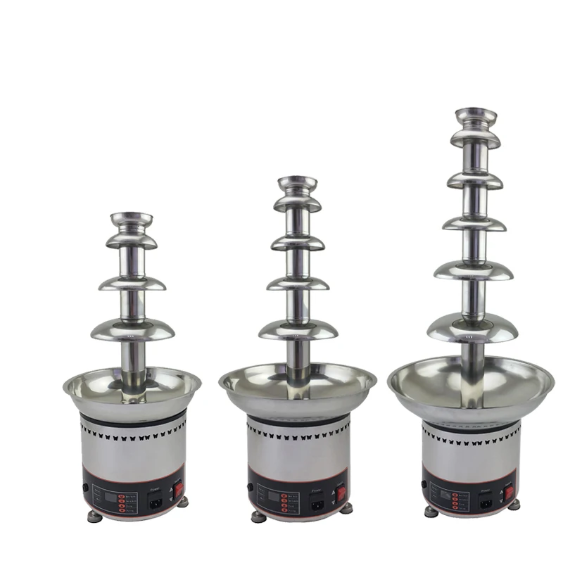 Professional commercial electric stainless steel chocolate waterfall fountain machine