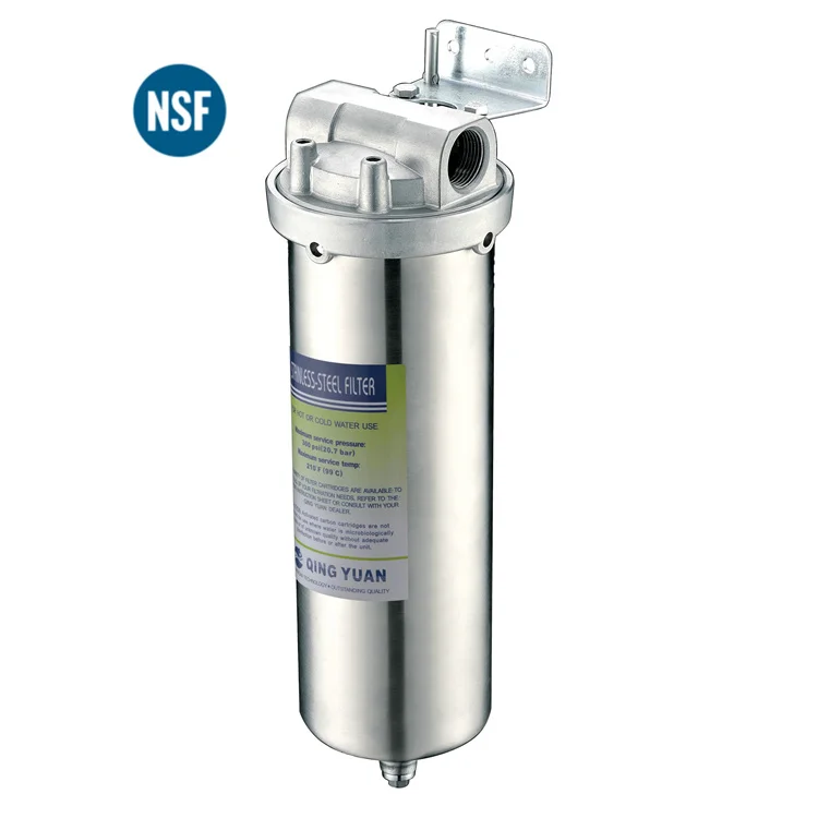 NSF HRS-C 10 inch Water Filter Housing Stainless Steel Water Purification Household