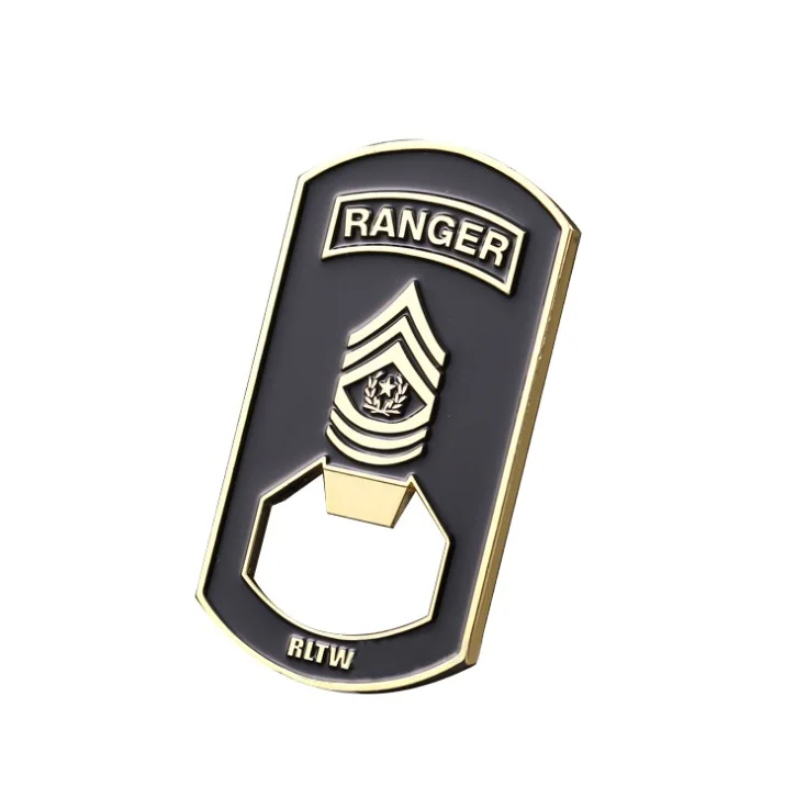 HSQ factory custom металлический цинковый сплав рекламный логотип мягкая эмаль 3D военная открывалка для бутылок
