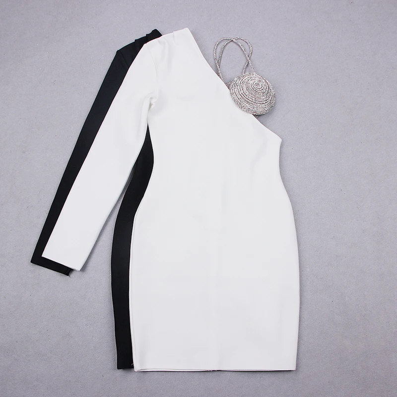 Novance B3097 Alibaba Fashion Dress Spaghetti Strap Snow White Dress Gown  Mini Birthday Dresses With Rhinestones Sequin For Bar