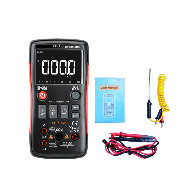 Auto/Manual 9999 counts True RMS  Digital Multimeter With Analog Bar Graph AC/DC Voltage Ammeter Current Ohmmeter