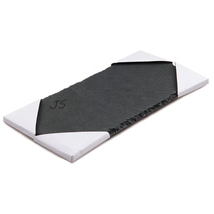 Natural Black Slate Cheese Sushi Steak Grill Plate Rectangular Basalt Plate for Food Service