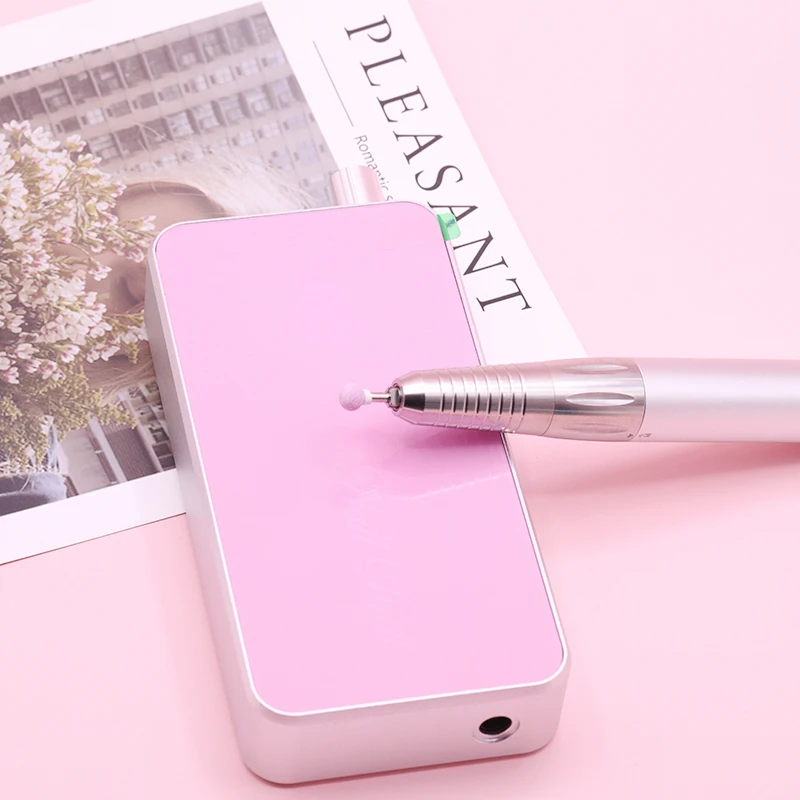 Portable Nail Drill Professional High Quality Manicure Pedicure Polisher Brushless Custom Strong 35000RPM Efile Pink Nail Drill