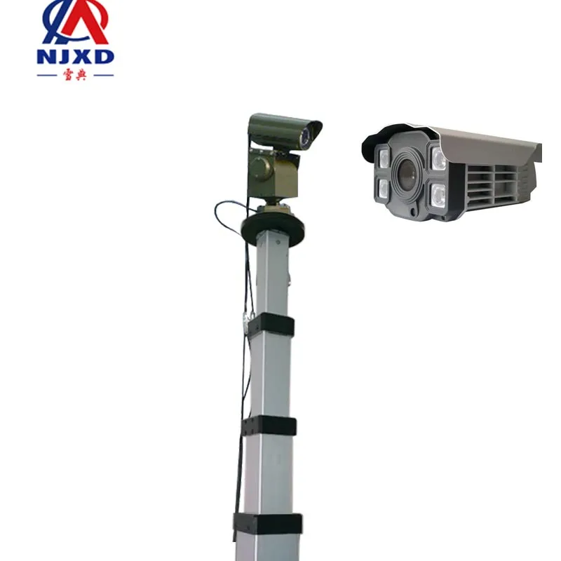 Hot sale 1m to 20m 1kg to 300kg vehicle mounted motorized telescopic mast for camera