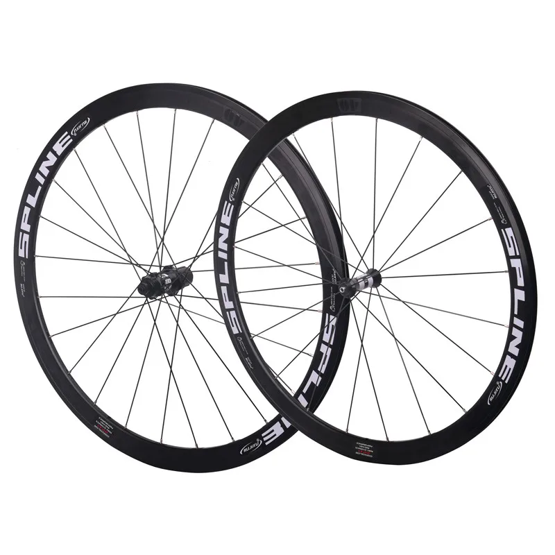 RUJIXU 700C Aluminium Alloy V Brake Wheels Road Bicycle Wheel Road Bike Wheelset Bicycle Wheels Rim Clincher Type