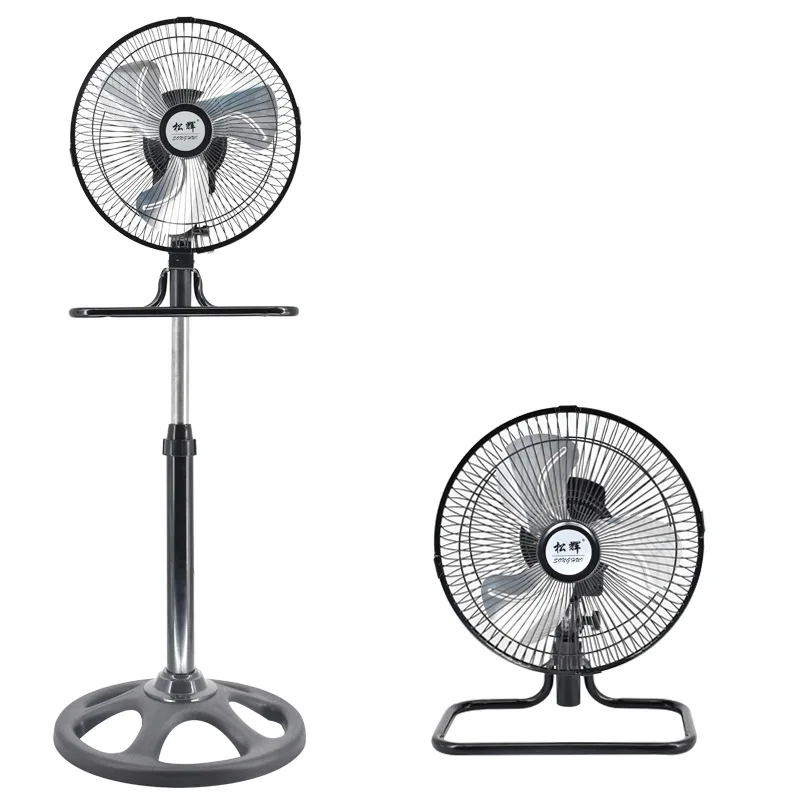 home fan 18 Inch 2 In 1 Industrial Stand Fan 3 Metal Blades Strong Wind Stand Fan 4 Hole Round Base 18 Inch 2 In 1 Industrial