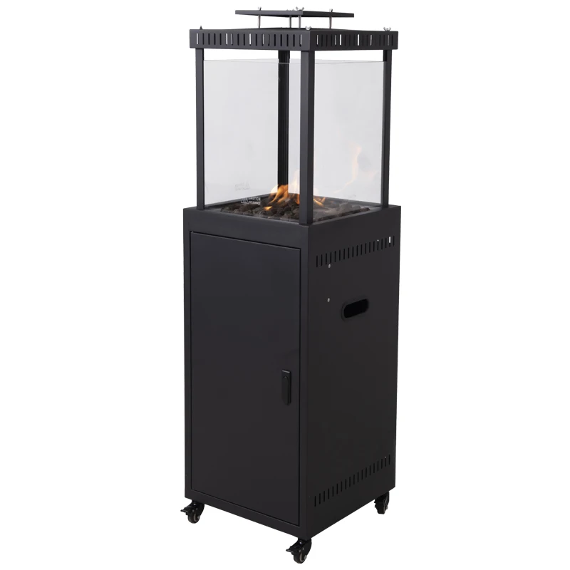 Hotel Real flame fireplace outdoor Portable Propane square gas patio heater