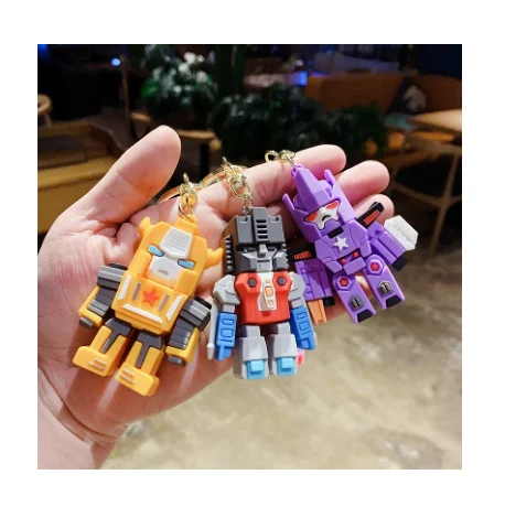 3d Pvc Rubber Cute cartoon Robot Kong Keychain