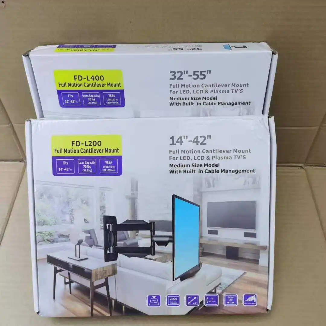 OEM Full Motion 200x200 Vesa Tv Wall Mount Bracket Stand Fits 14 to 42 Inch Flat Screen Tv Mount