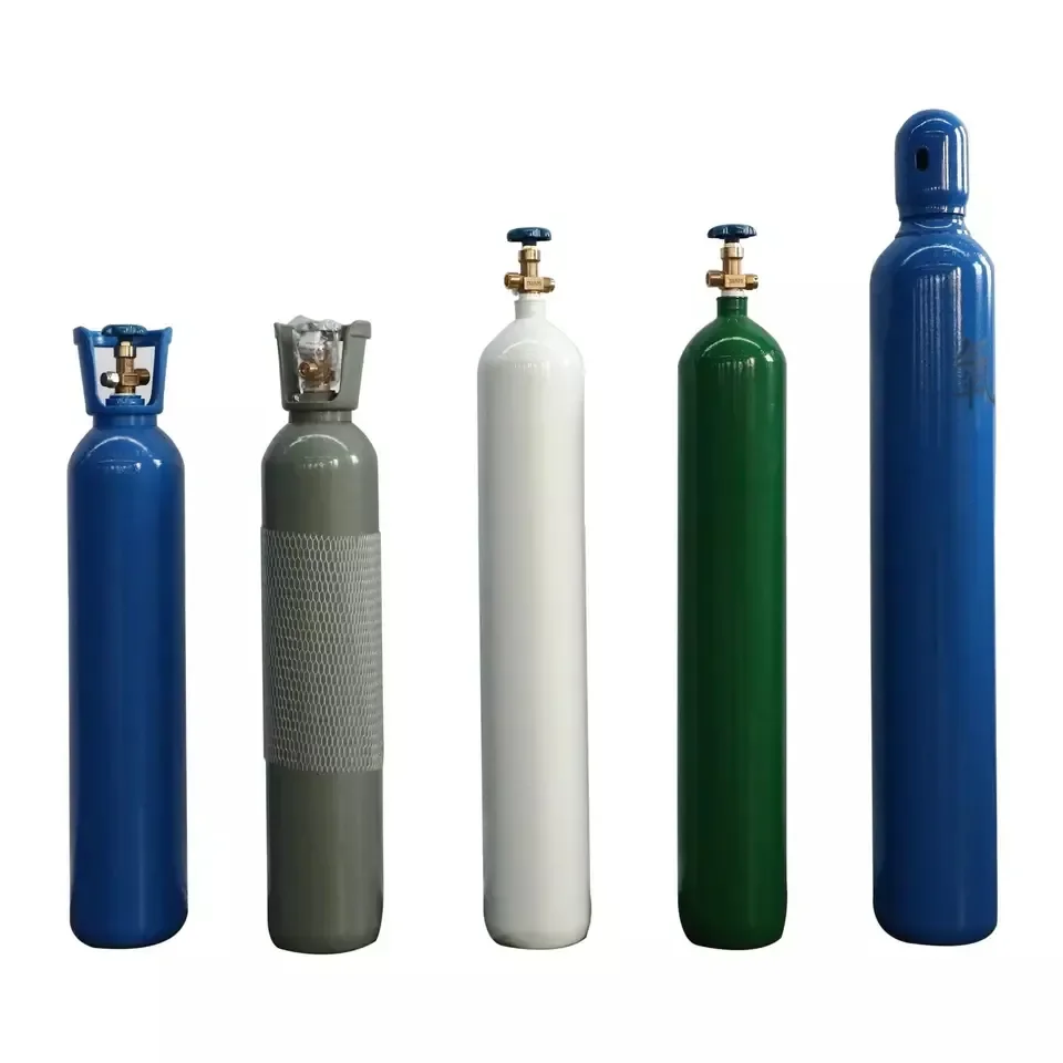 ISO9809 TPED TUV  DOT Industrial 20l 30l 40l 50l Seamless Steel Argon Oxygen Co2  Helium Gas Cylinder
