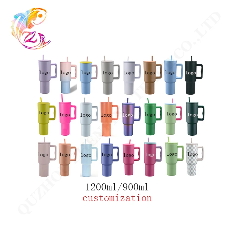 ZP OEM customized logo 1.2L Vacuum Insulated Car Cups Double Stainless Steel tumblers cup blanks