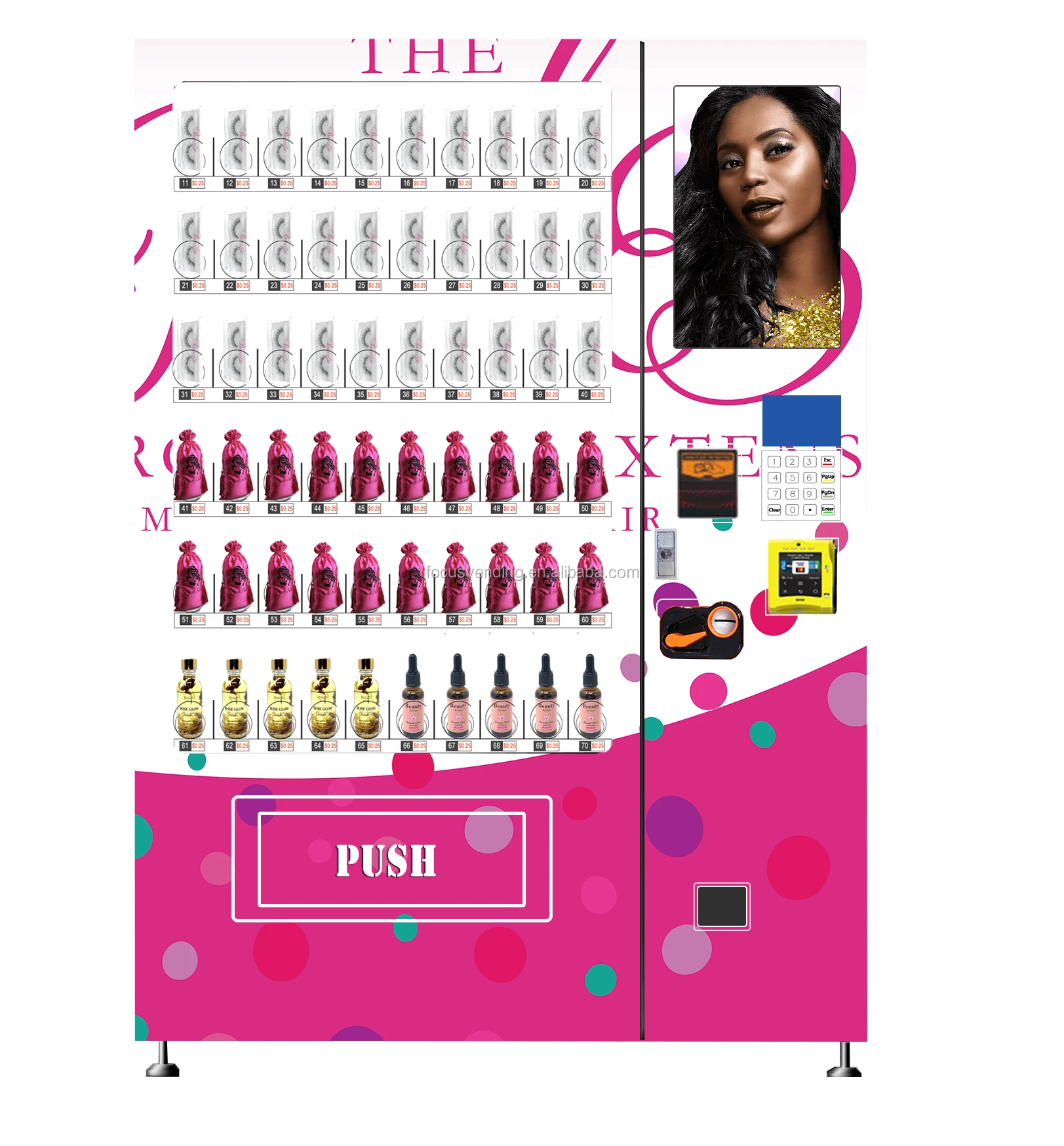 New cosmetic vending machine with free customized wrap