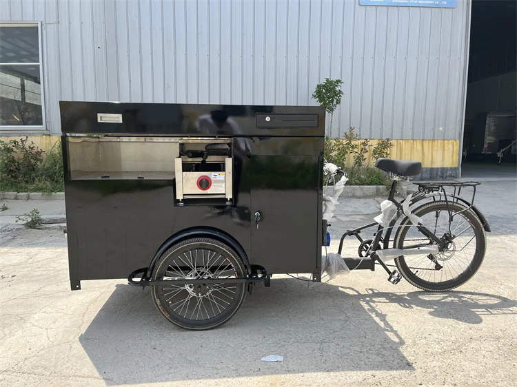 Custom Logo Hot Dog Cart Vendors Crepe Food Cooking Bike Tricycle