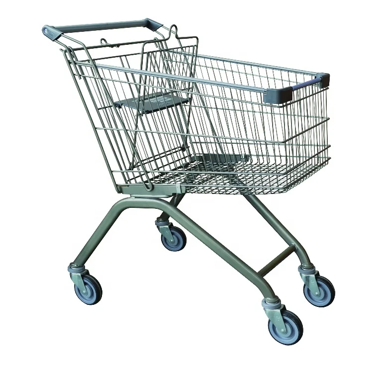 Super Popular 60L-240L Shopping Car Buggies from China Dark Gold Coating for Supermarket Use