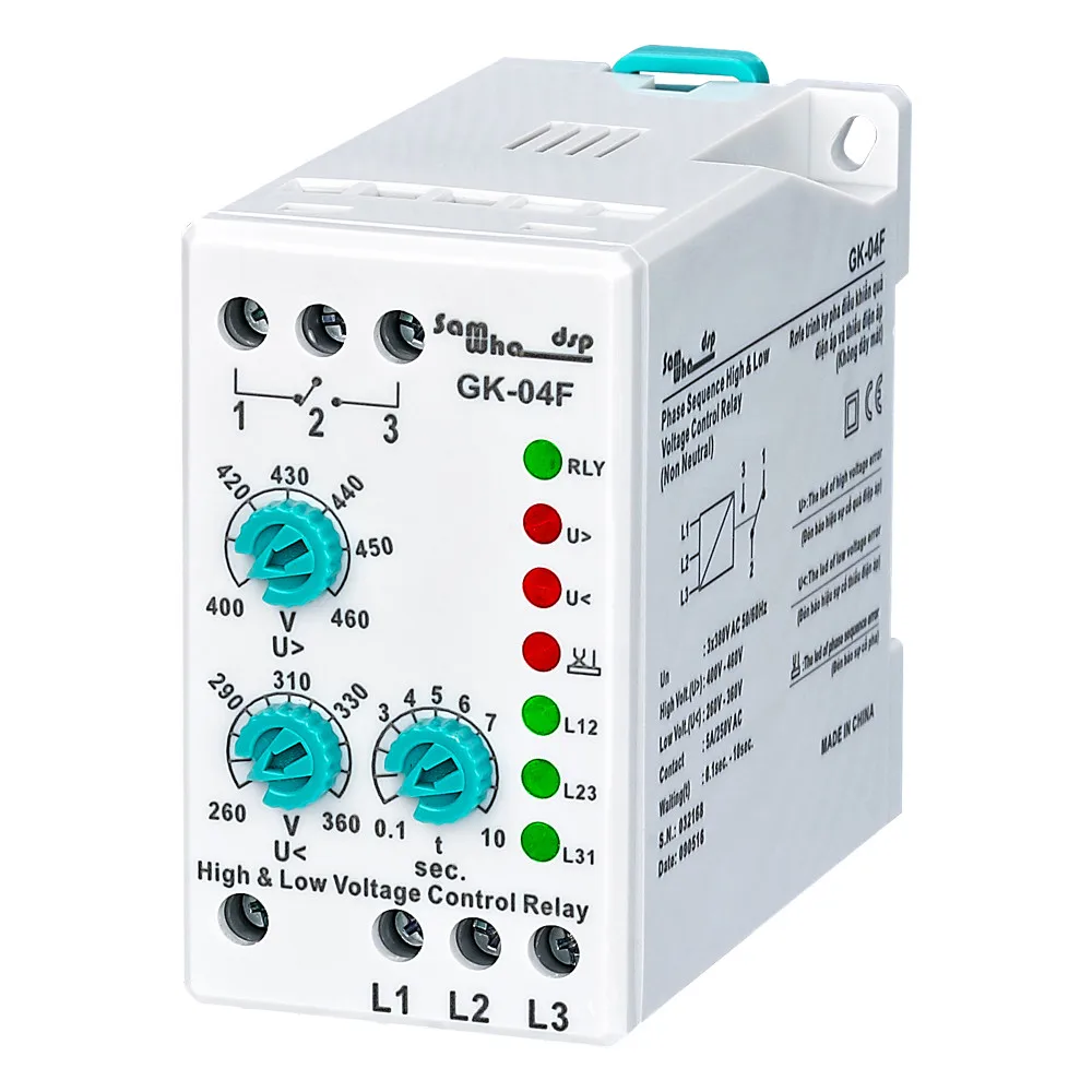 Samwha-dsp (OEM ODM) GK-04F 3x380V AC Generator Voltage Motor Current Protection Relay
