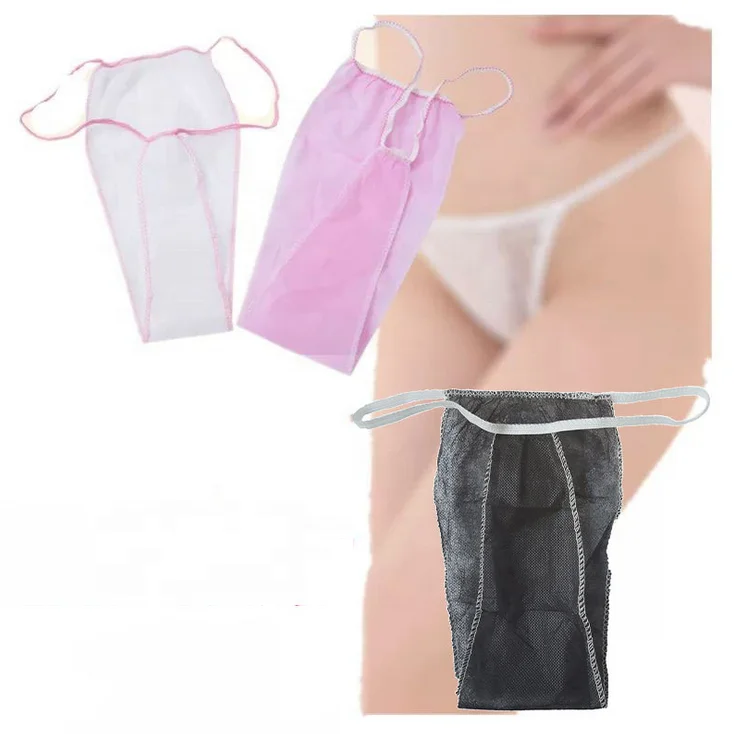 disposable bikini Lady Plain Massage Spa Individually disposable bikini Women non woven Bikini panties for beauty SPA use