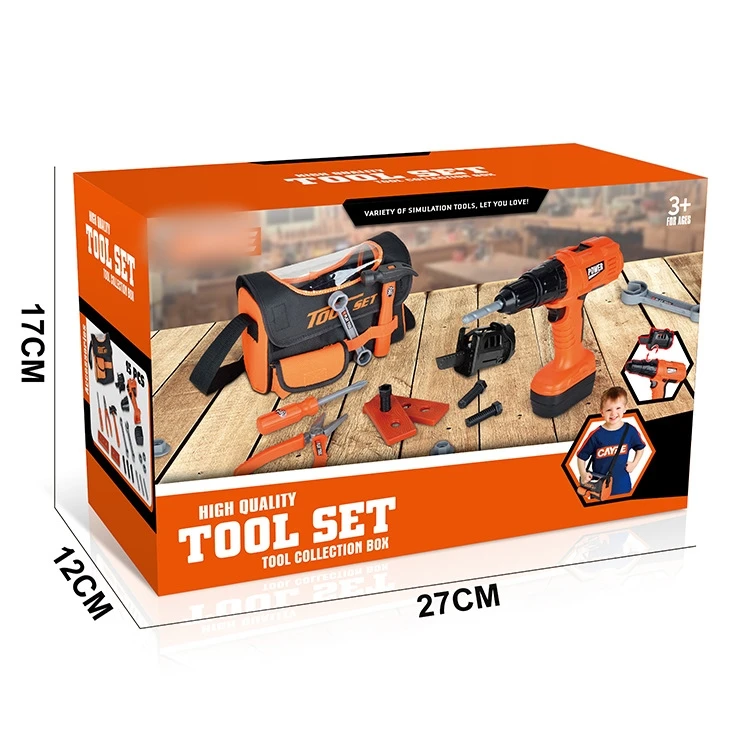 Молоток развивающие строительные игрушки для мальчиков Обучающие наборы деревообработки картонные инструменты притворные детский настоящий набор инструментов с