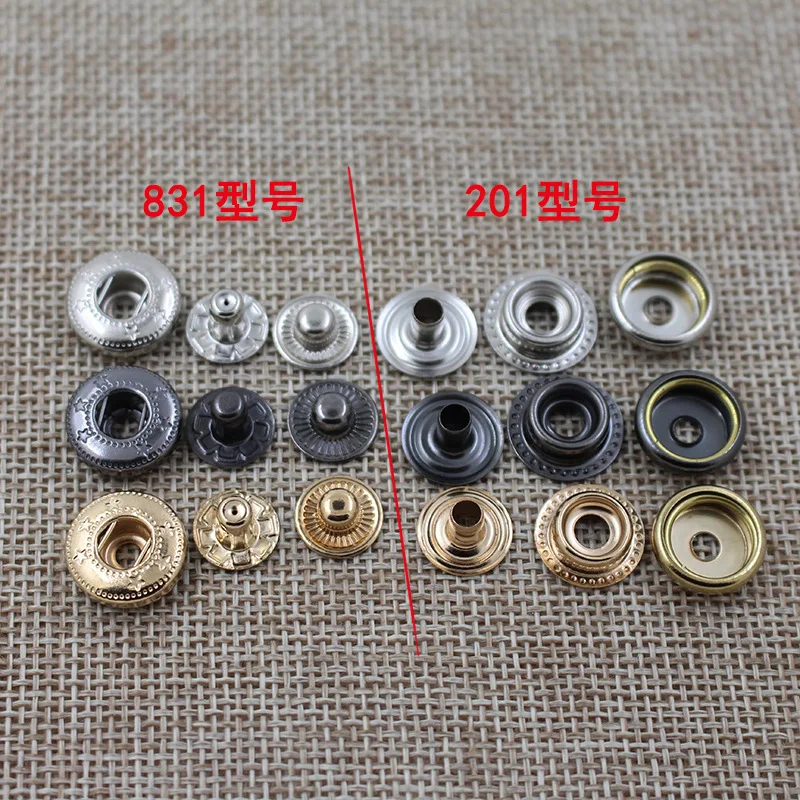 New Fashion Jackets Paint Metal Denim Round Spring Snap Button For Garment