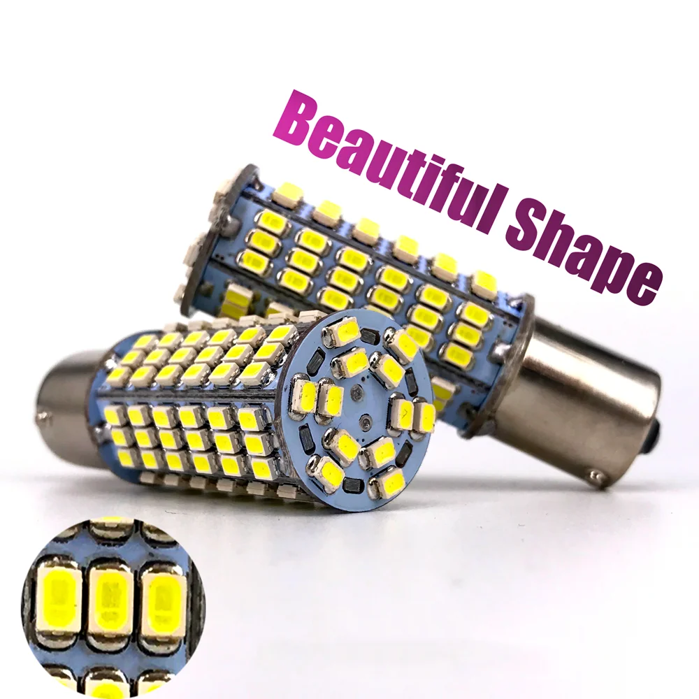 p21w 1156 DRL 120SMD 3020 LED Tail Light Reverse Light Turn Signal Lamp Parking Lamp 1206 Led Bulb 1156 For Japanese Style Car