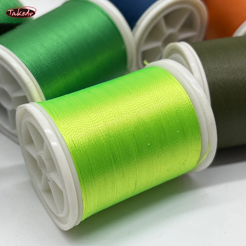 TAKEDO YC12 0.10mm 0.15mm 0.22mm 0.30mm Good Quality A Axis Nylon NCP Thread Tying Hooks And Guides Colorful Thread For Fishing