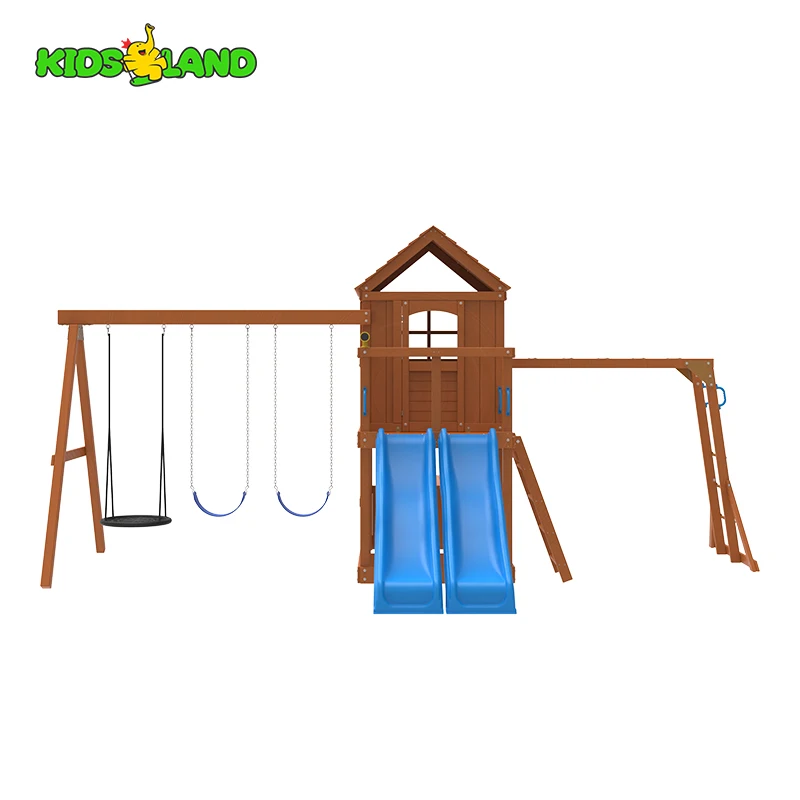 Skyloft Wooden Play Set Amusement Equipment Indoor Outdoor Backyard Swing Sets Commercial Outdoor Children Playground