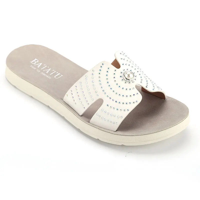 2021 Women Shoes H-type Adults Flat Slippers Hollow-carved Shoes for Women Flat Shoes PU Picture Daily Summer Slippers PU Upper