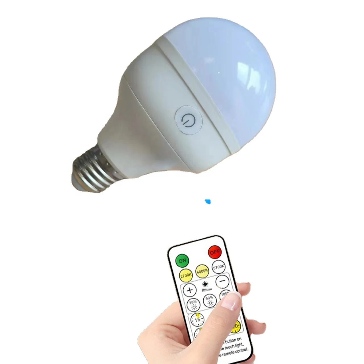 USB Rechargeable LED RGB Magnetic E26/E27 Bulb Light Portable Remote for Emergency Camping & Residential Cabinets