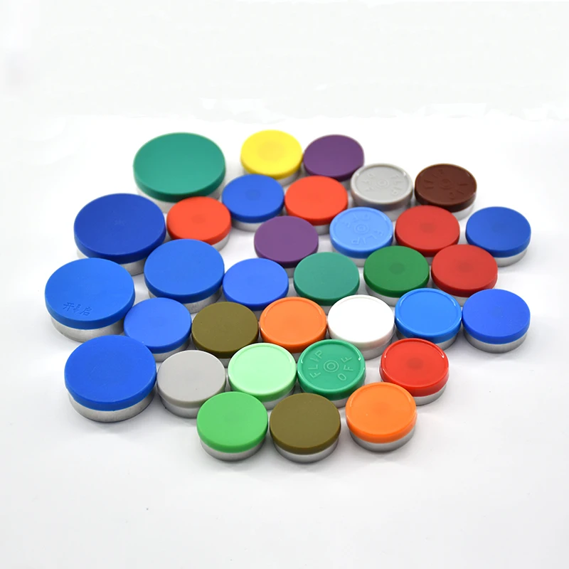 customization aluminum foil cap 28mm flat aluminum plastic cover 28mm flip cap