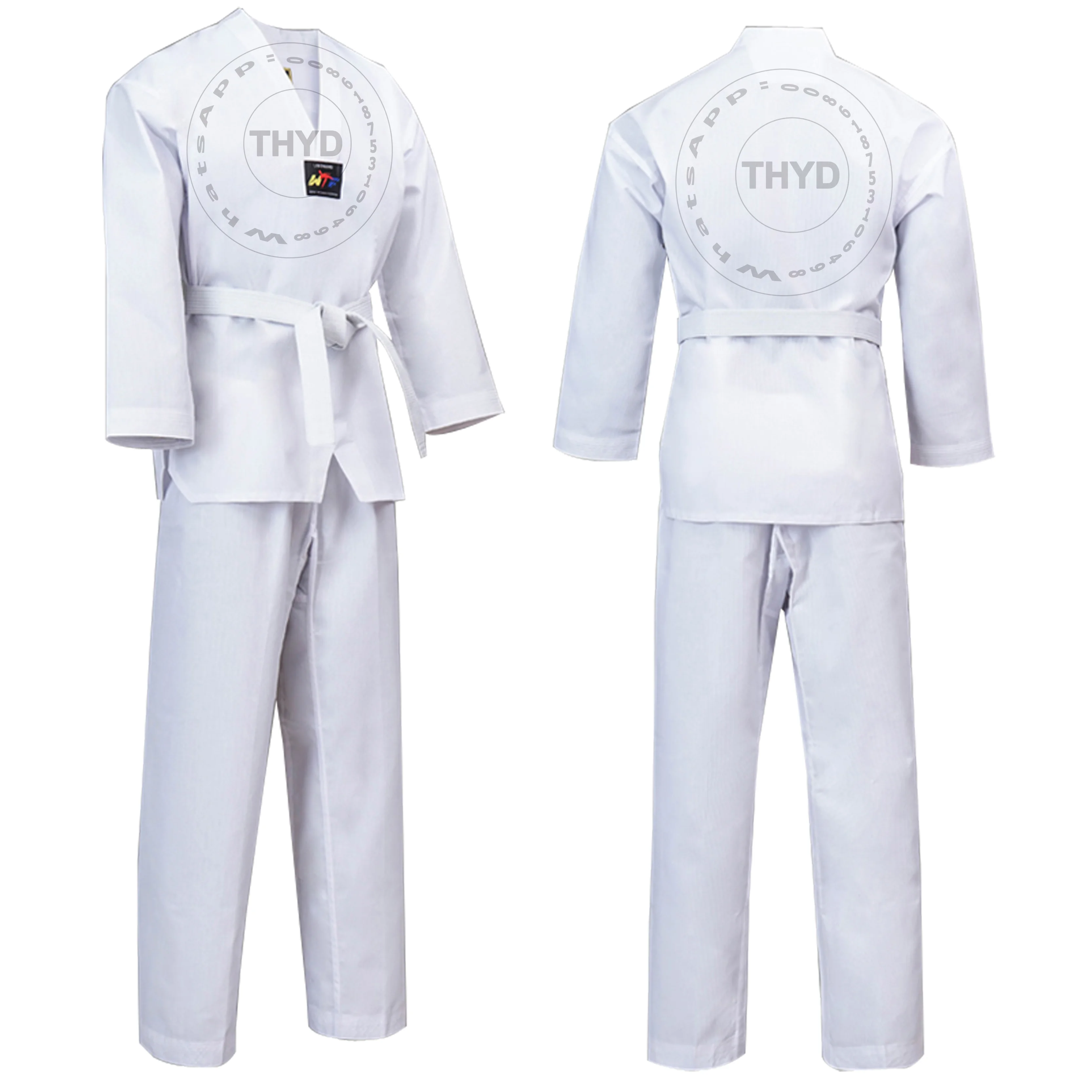 Gyeorugi WTF Professional martial arts pattern White Collar Taekwondo Uniform