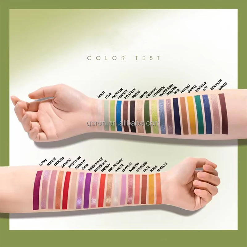 Wholesale Vegetarian Folding High gloss Plastic Disk Private Label Tribal Style 36 Color Waterproof eye shadow