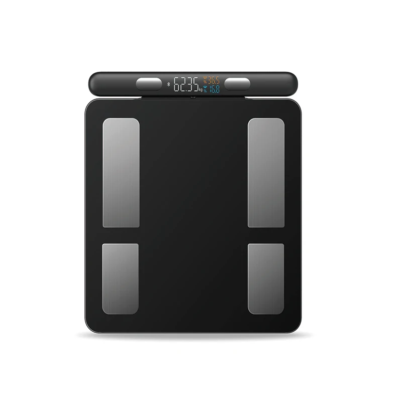 2024 Trend Coating Handheld Reading LED Display APP Bathroom Scale 8 Electrodes Impedance Smart Body Fat Scale