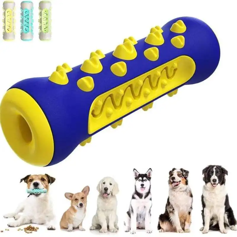 Hot Large Dog Chew Toy Bone Shaped Toothbrush Molar Bite Durable TPR & Nylon Sustainable Material for Pet Dogs