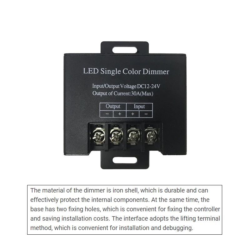 1CH светодиодная лампа диммер DC12-24V 30A 720W высокая мощность освещения одного цвета контроллер CR по ограничению на использование опасных материалов в производстве с 433 МГц беспроводной Радиочастотный пульт дистанционного управления