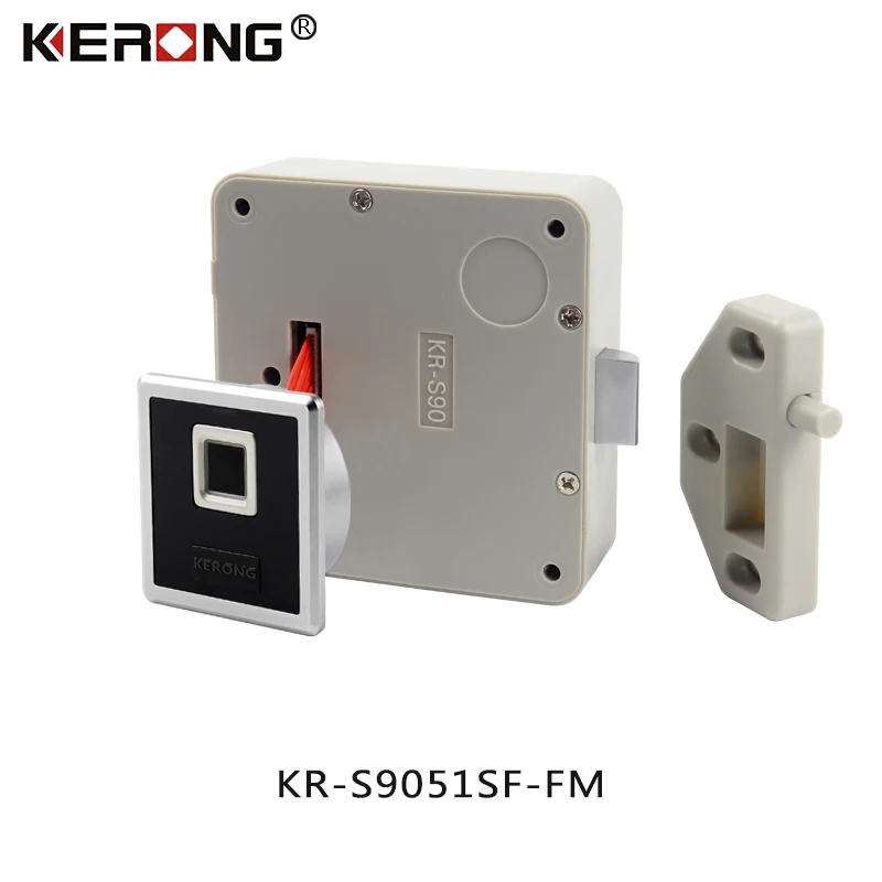 KERONG Small Panel Hidden Smart Electronic Cabinet Fingerprint Lock Biometric Intelligent Wireless Lock for Drawer