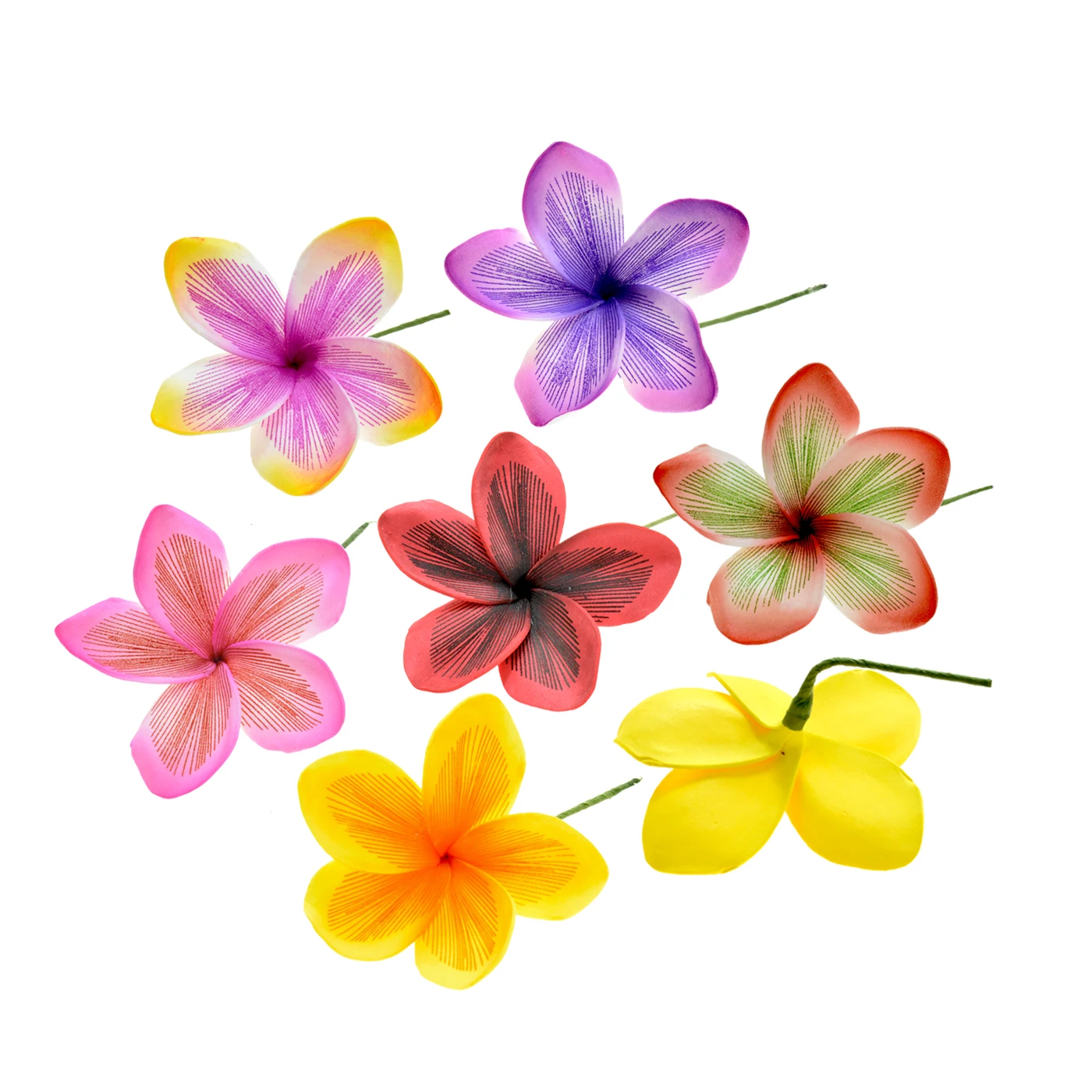 Hawaii  Artificial Silk Plumeria Hair  Flowers with Steem   Festival Decorative For  Women  Girls Gifts