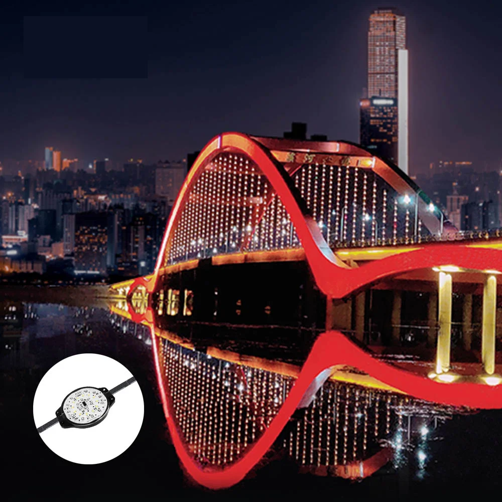 Outdoor Spot Lights DC24V/12V RGB LED Pixel Light Outdoor Dot Lights 40mm For Outdoor Project