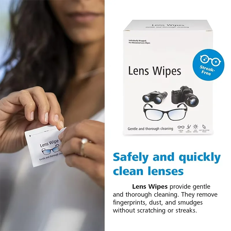 Individual Package Cloth Tissues Eyeglasses Cleaning Anti-fog Spectacles Glasses Lens Wipes